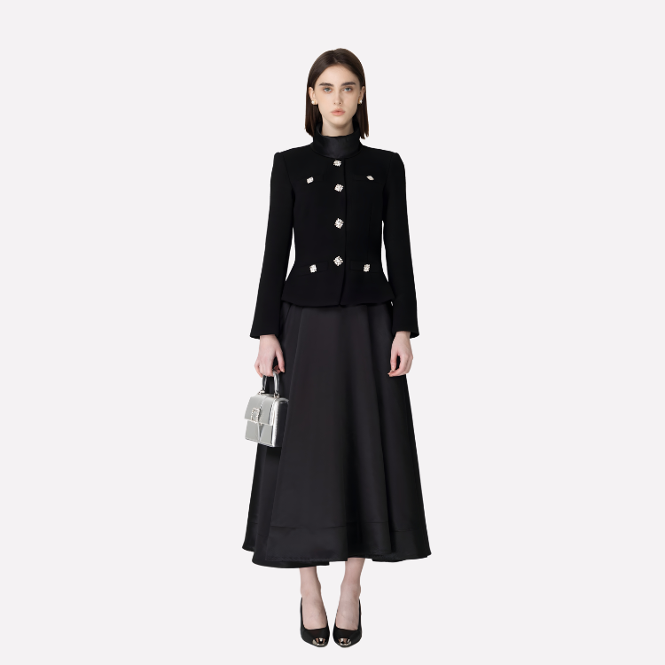 The "Manor" Black Tweed Dress Winteres