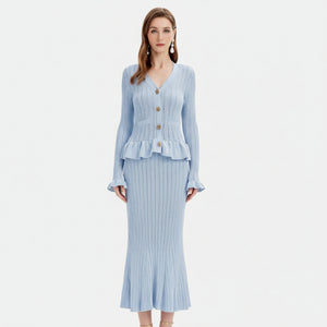 The Ruffled Knit Midi Set Winteres