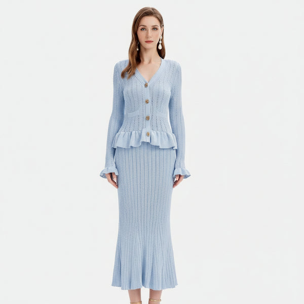 The Ruffled Knit Midi Set Winteres