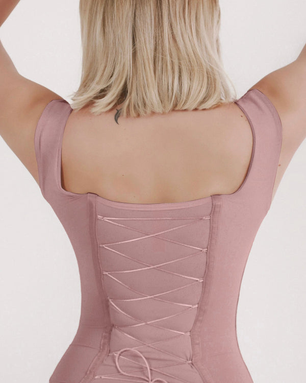 Back Lace-Up Corset Bodysuit Winteres