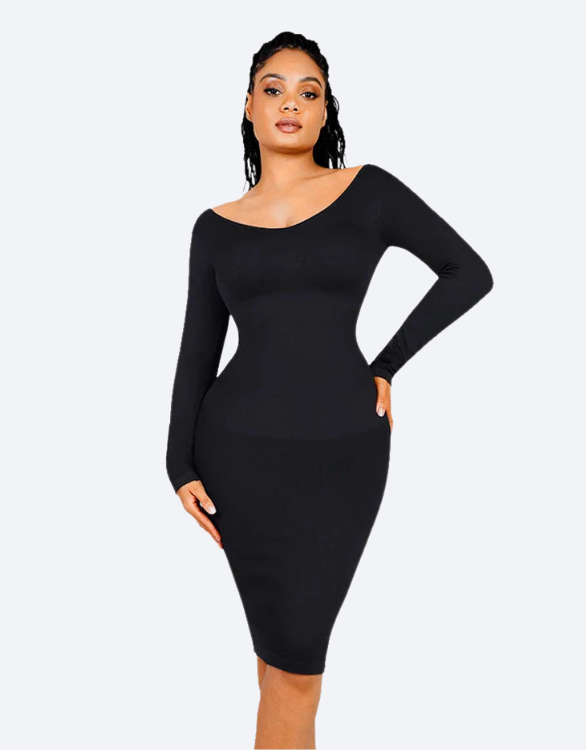 Long-Sleeve Bodycon Shaping Dress Winteres