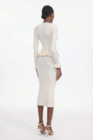 Amber Solid Knit Midi Dress Winteres