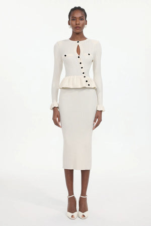 Amber Solid Knit Midi Dress Winteres