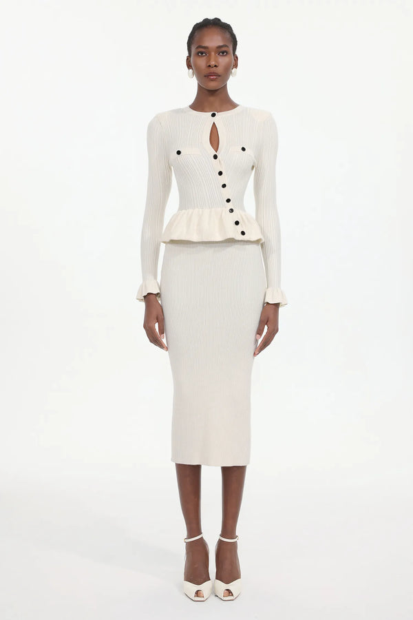 Amber Solid Knit Midi Dress Winteres