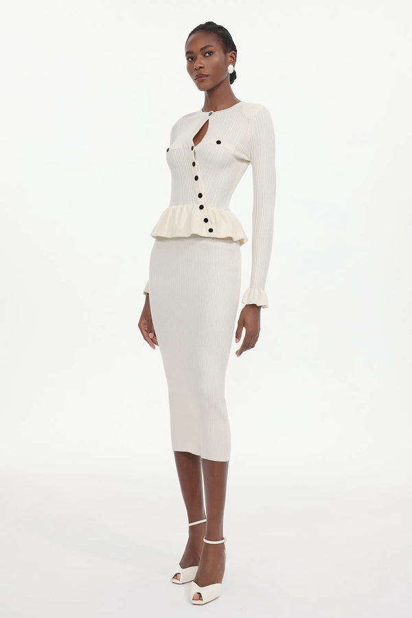 Amber Solid Knit Midi Dress Winteres