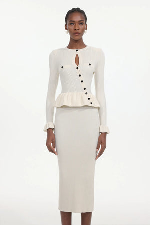 Amber Solid Knit Midi Dress Winteres
