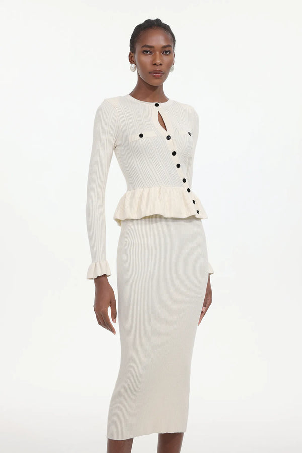 Amber Solid Knit Midi Dress Winteres