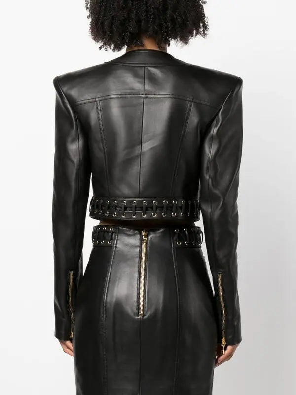 Scheana Shay Buttons Leather Clothing Winteres