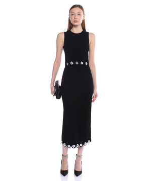 Sequined Flower Knit Skirt Set Winteres
