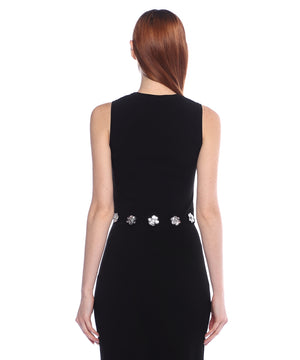Sequined Flower Knit Skirt Set Winteres