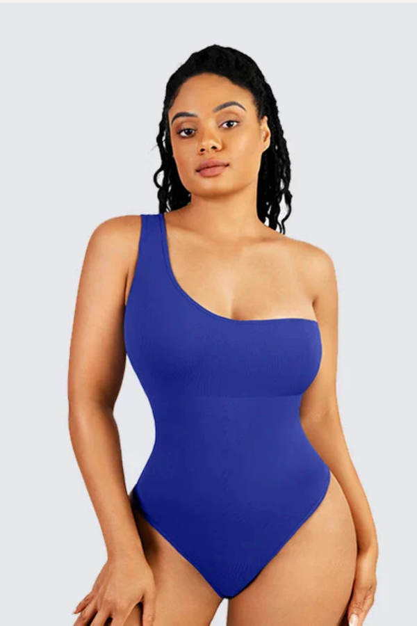 One-Arm Slimming Thong Bodysuit