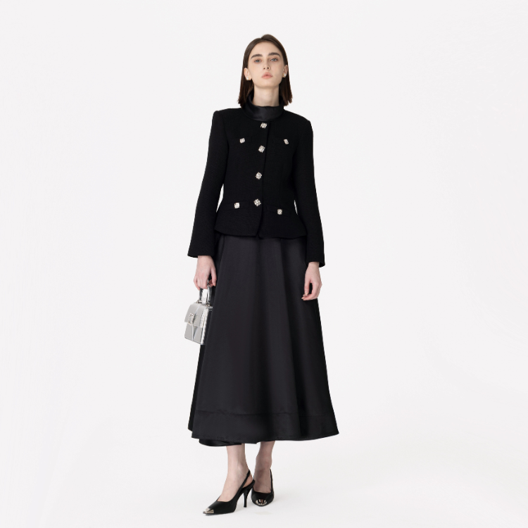 The "Manor" Black Tweed Dress Winteres