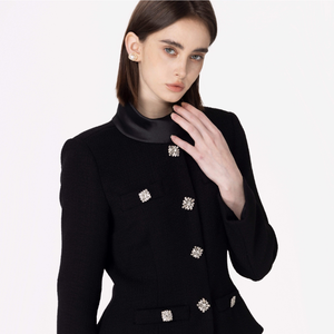 The "Manor" Black Tweed Dress Winteres