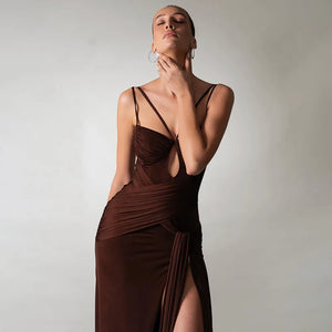 Robe longue drapée Marianne