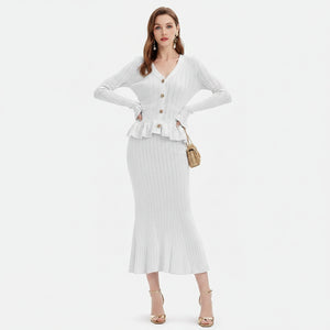 The Ruffled Knit Midi Set Winteres