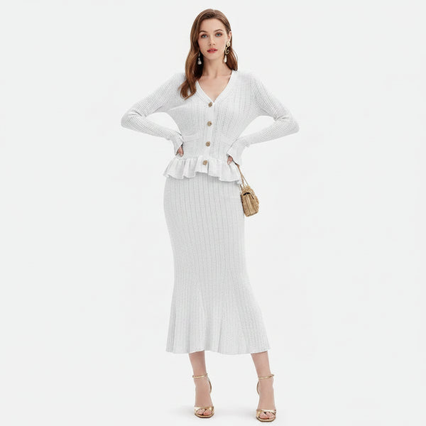 The Ruffled Knit Midi Set Winteres