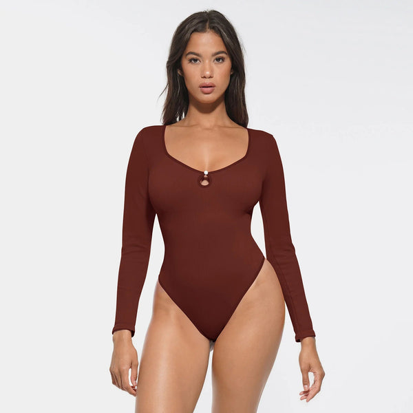 V-Neck Tummy & Hip Control Bodysuit Winteres