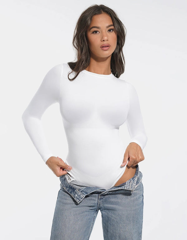 Long-Sleeve Butt-Lift Bodysuit Winteres