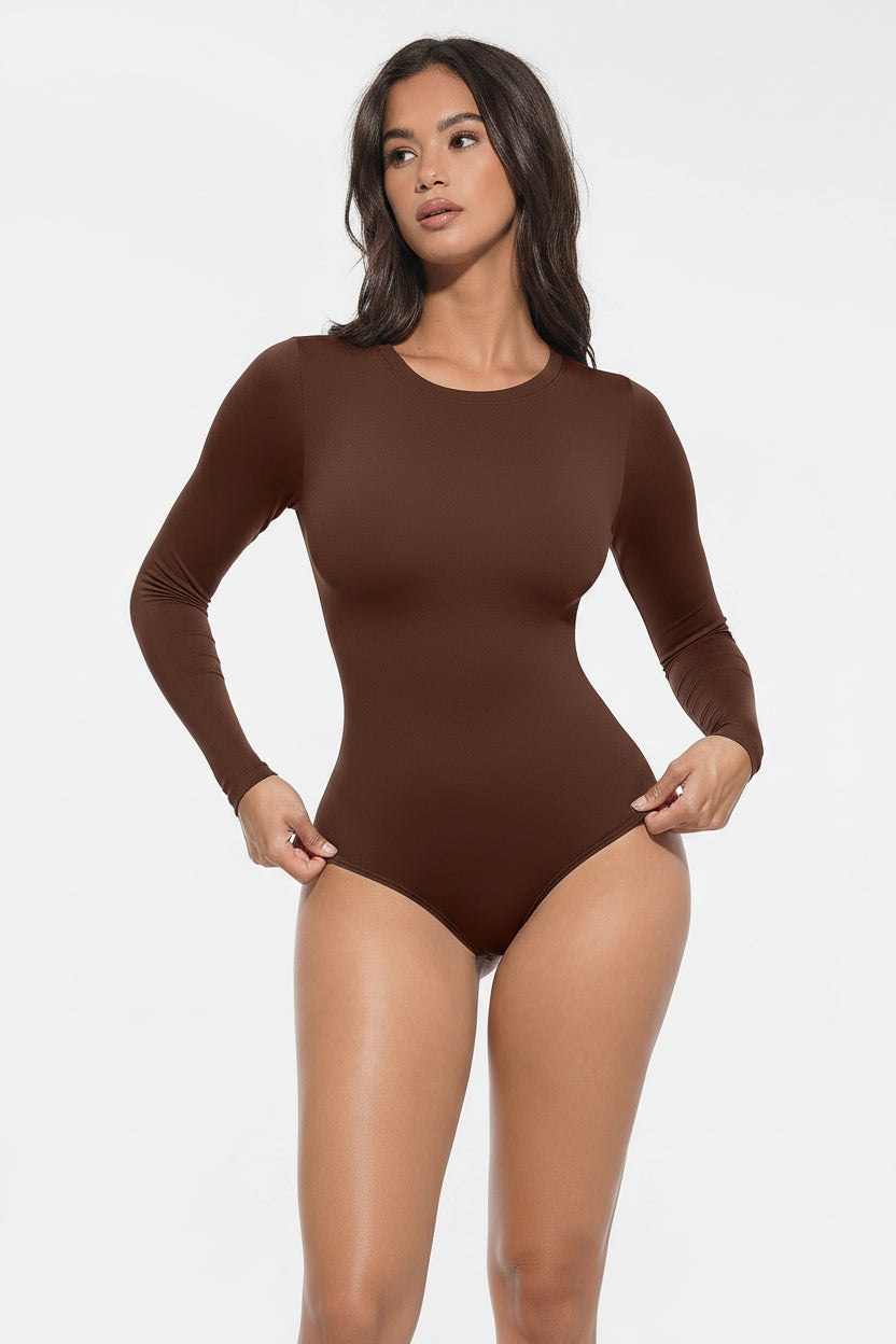 Long-Sleeve Butt-Lift Bodysuit Winteres