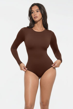 Long-Sleeve Butt-Lift Bodysuit Winteres
