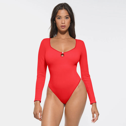 V-Neck Tummy & Hip Control Bodysuit Winteres