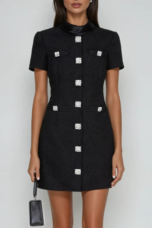 Adelaide Black Knit Mini Dress Winteres