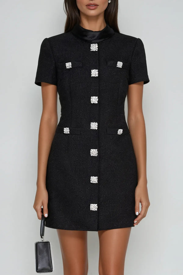 Adelaide Black Knit Mini Dress Winteres