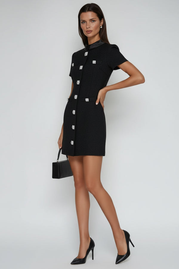 Adelaide Black Knit Mini Dress Winteres