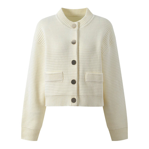 Basic O-Neck Knit Cardigan Winteres
