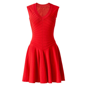 Red dress on a white background