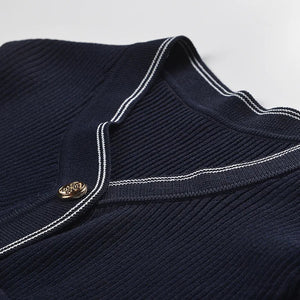 Colorblock Slim Knit Cardigan Winteres