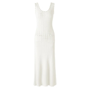 Beaded O-Neck Cardigan & Maxi Dress Set Winteres