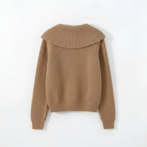Peter Pan Collar Drop-Shoulder Cardigan Winteres