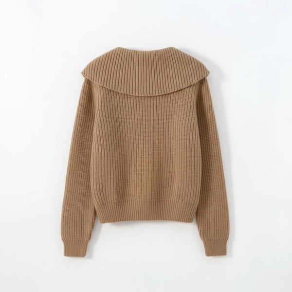 Peter Pan Collar Drop-Shoulder Cardigan Winteres