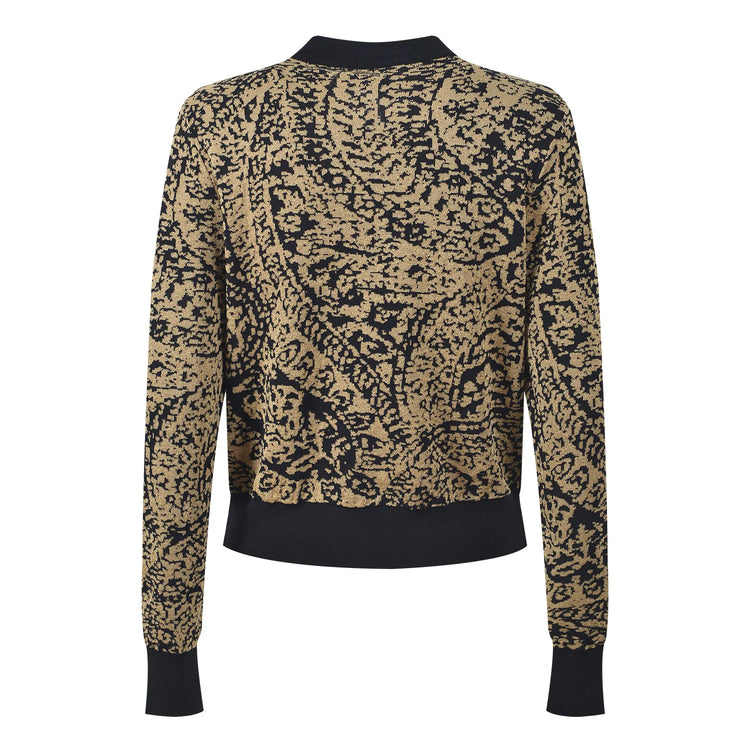 Jacquard O-neck Knit Cardigan Winteres