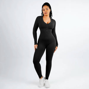 Long-Sleeve Seamless Shaping Jumpsuit Winteres