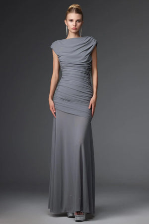 Women Chic IOberta Contour Sleeveless Ruched Knit Maxi Dress Ladies Bodycon Occassion Birthday Cocktail Prom Party Dresses Winteres