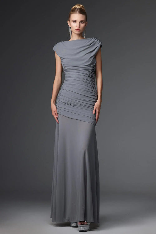 Women Chic IOberta Contour Sleeveless Ruched Knit Maxi Dress Ladies Bodycon Occassion Birthday Cocktail Prom Party Dresses Winteres