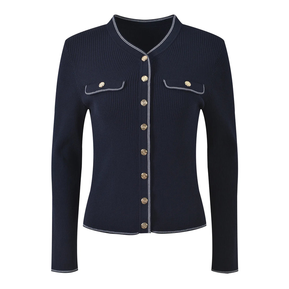 Colorblock Slim Knit Cardigan Winteres
