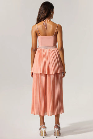 Teelia Halter Folds Maxi Dress Winteres