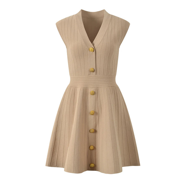 Zarya V-Neck Knit Mini Dress Winteres
