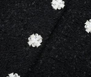Crystal O-Neck Cardigan & Mini Skirt Set Winteres