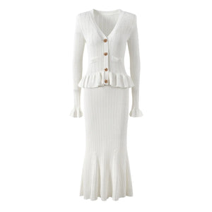 The Ruffled Knit Midi Set Winteres