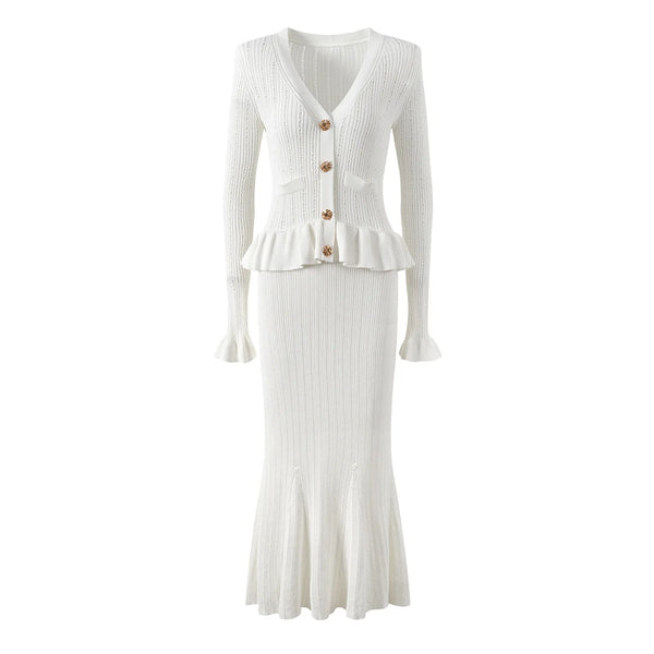 The Ruffled Knit Midi Set Winteres