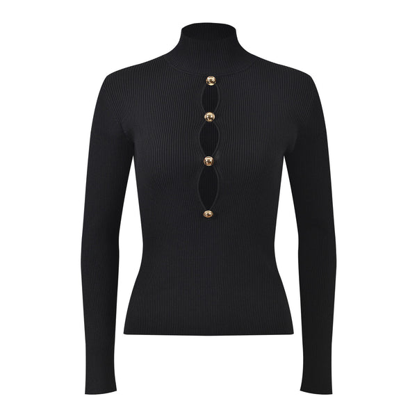 Elegant Turtleneck Knit Top Winteres