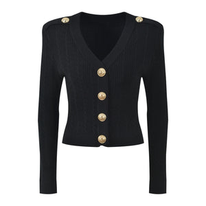 Cable Knit V-Neck Cardigan Winteres