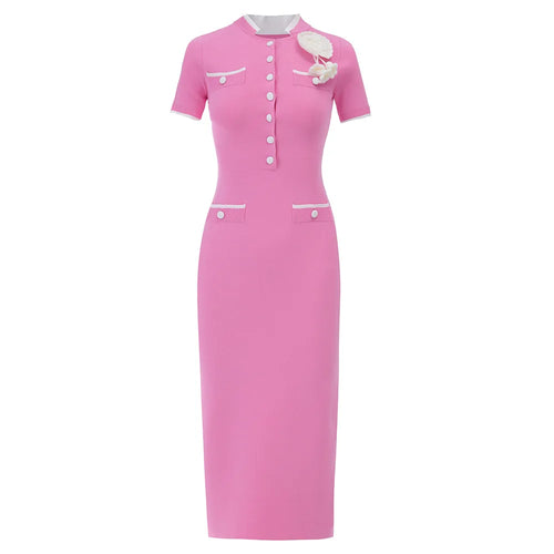 Floral Knit Midi Dress Winteres