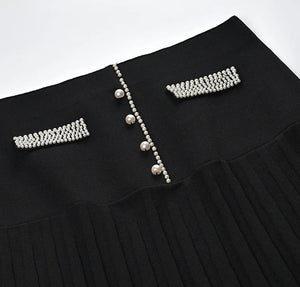 Beaded Pleated Skirt Set Winteres