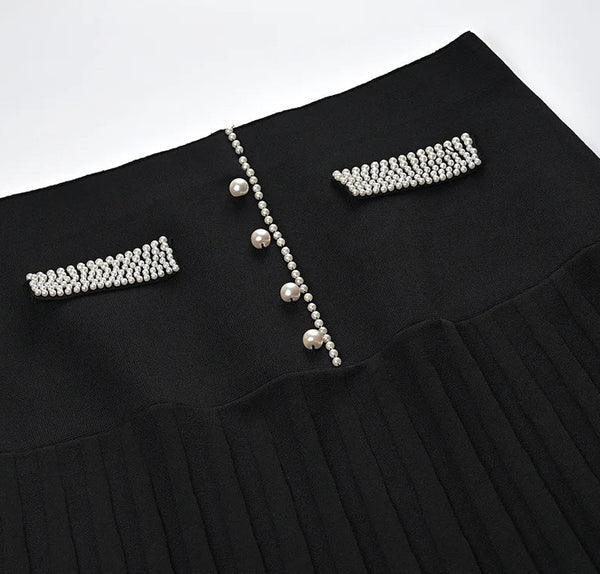 Beaded Pleated Skirt Set Winteres