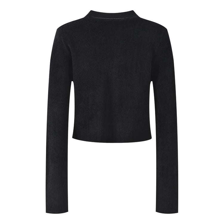 Rhinestone Knit O-Neck Cardigan Winteres